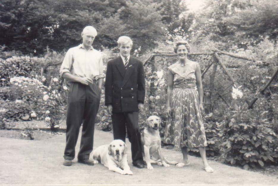 Picture A picture of my Pa and his parents in the garden at Longhoughton 1954/56