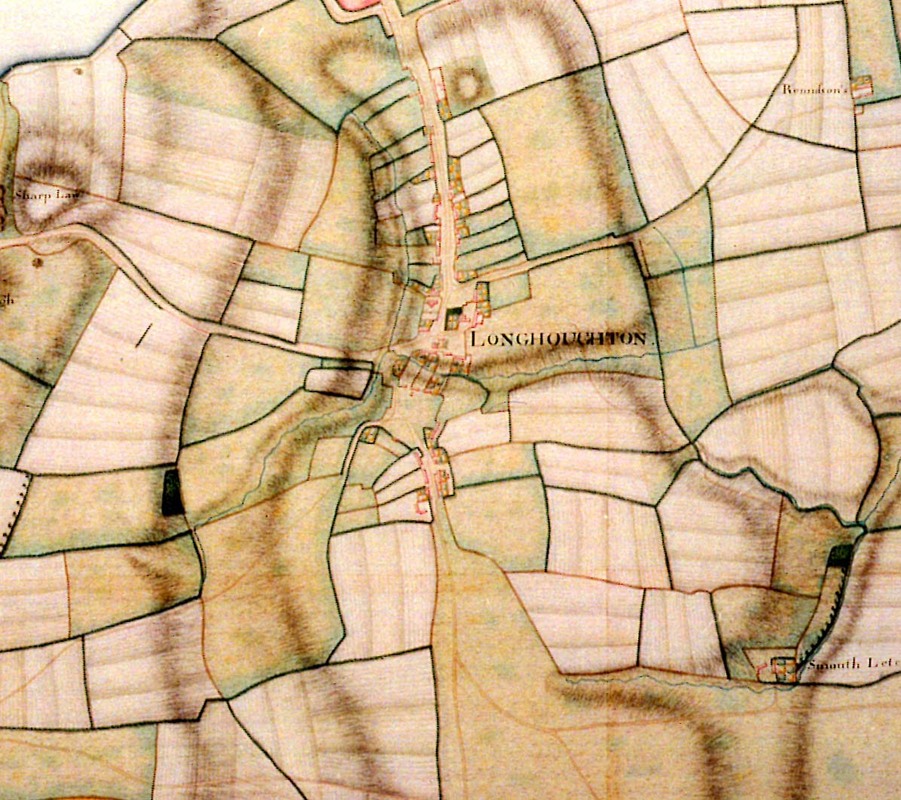 PictureExtract from Lordship plan of Longhoughton circa 1788 where the house can be clearly seen.